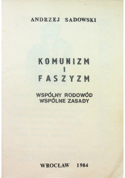 Komunizm i faszyzm