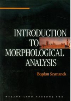 Introduction to Morphological Analysis