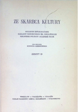 Ze skarbca kultury Nr 19