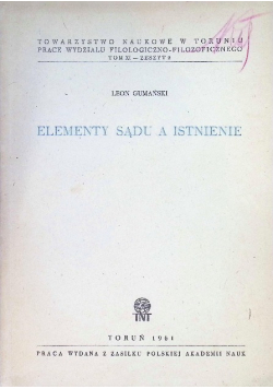 Elementy Sądu A Istnienie