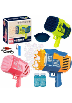 Pistolet na bańki na baterie 132 otwory MIX