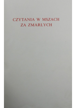 Czytania w Mszach za zmarłych