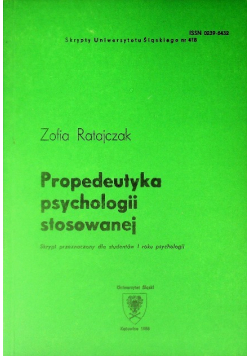 Propedeutyka psychologii stosowanej