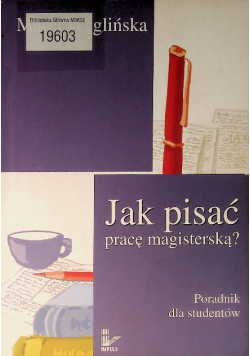 Jak pisać pracę magisterską