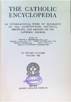 The Catholic Encyclopedia Tom 8 1910 r.