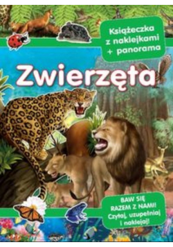 Zwierzęta Książeczka z naklejkami + panorama