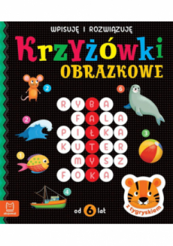 Krzyżówki obrazkowe z tygryskiem Od 6 lat