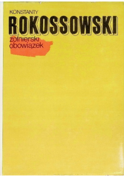 Żołnierski obowiązek