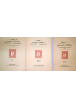 Sygnety polskich drukarzy księgarzy i nakładowców Zeszyt I do III