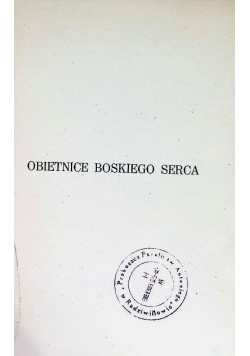 Obietnice Boskiego Serca 1933 r.