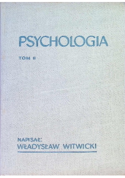 Psychologia Tom II