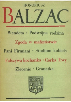 Komedia Ludzka III Wendeta Podwójna rodzina Zgoda w małżeństwie