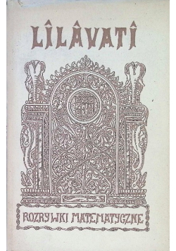 Lilavati  rozrywki matematyczne 1925 r.