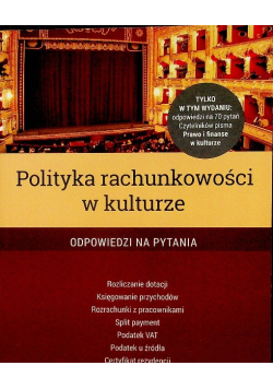 Polityka rachunkowości w kulturze