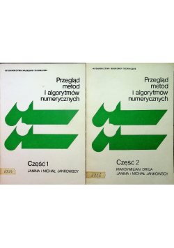Przegląd metod i algorytmów numerycznych Tom 1 i 2