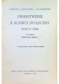 Uwarstwienie a rozwój społeczny Wybór pism