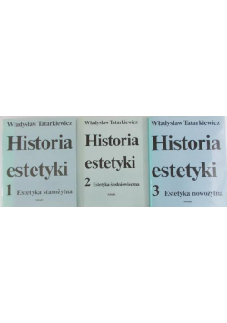 Historia estetyki Tom 1 do 3