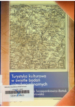 Turystyka kulturowa w świetle badań interdyscyplin