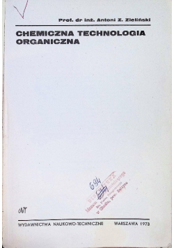 Chemiczna technologia organiczna