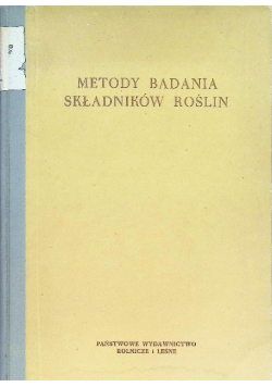 Metody badania składników roślin