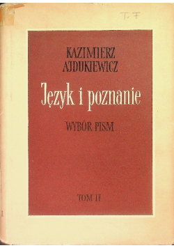 Język i poznanie Tom II