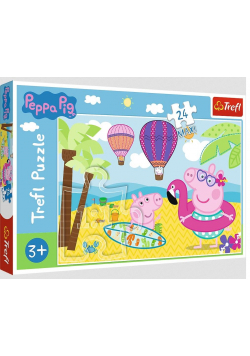 Puzzle 24 maxi Świnka Peppa na wakacjach TREFL