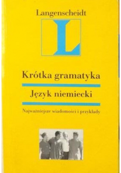 Krótka gramatyka, Język Niemiecki
