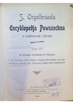 Encyklopedia Powszechna Tom IV 1899 r.