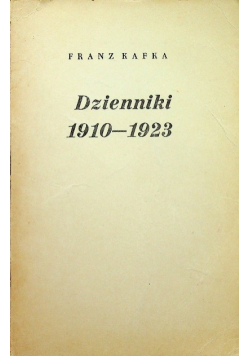 Kafka Dzienniki 1910-1923