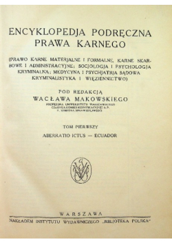 Encyklopedja podręczna prawa karnego 1933 r.