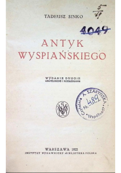Antyk Wyspiańskiego 1922 r.