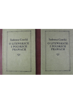 O litewskich i polskich prawach Tom I i II