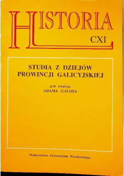Studia z dziejów prowincji galicyjskiej