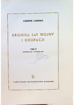 Kronika lat wojny i okupacji Tom 2