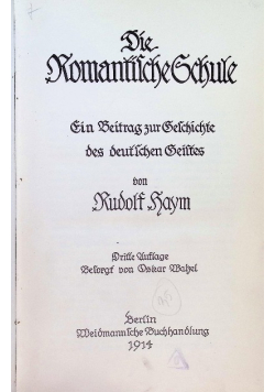 Die Romantiche Schule 1906 r