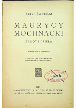 Maurycy Mochnacki 1921 r.