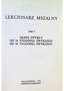 Lekcjonarz mszalny Tom V