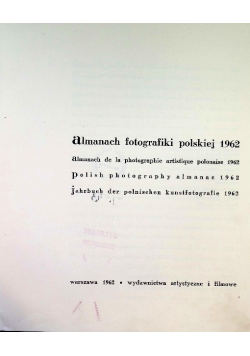 Almanach fotografiki polskiej 1962