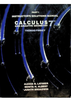 Part 1 Instructor's Solutions Manual: Calculus and Analytic Geometry 7th
