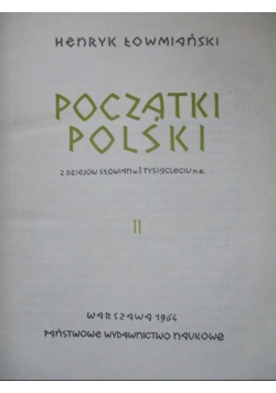 Początki Polski Tom 2
