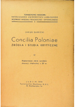 Concilia Poloniae źródła i studia krytyczne III 1949 r