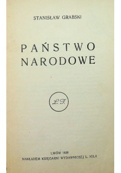 Państwo narodowe 1929 r.