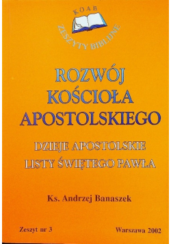 Rozwój kościoła apostolskiego Zeszyt Nr 3