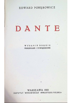 Dante 1922 r.