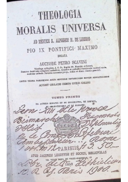 Theologia moralis universa 1859r