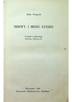 Nerwy i mózg ludzki