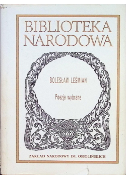 Poezje wybrane Bolesław Leśmian