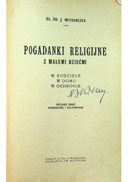 Pogadanki religijne z małemi dziećmi 1921 r.