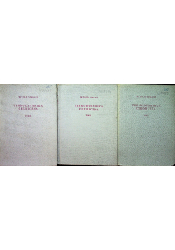 Termodynamika chemiczna Tom 1 do 3