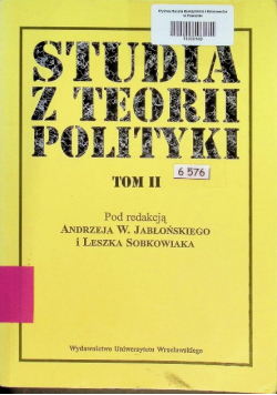 Studia z teorii polityki Tom II
